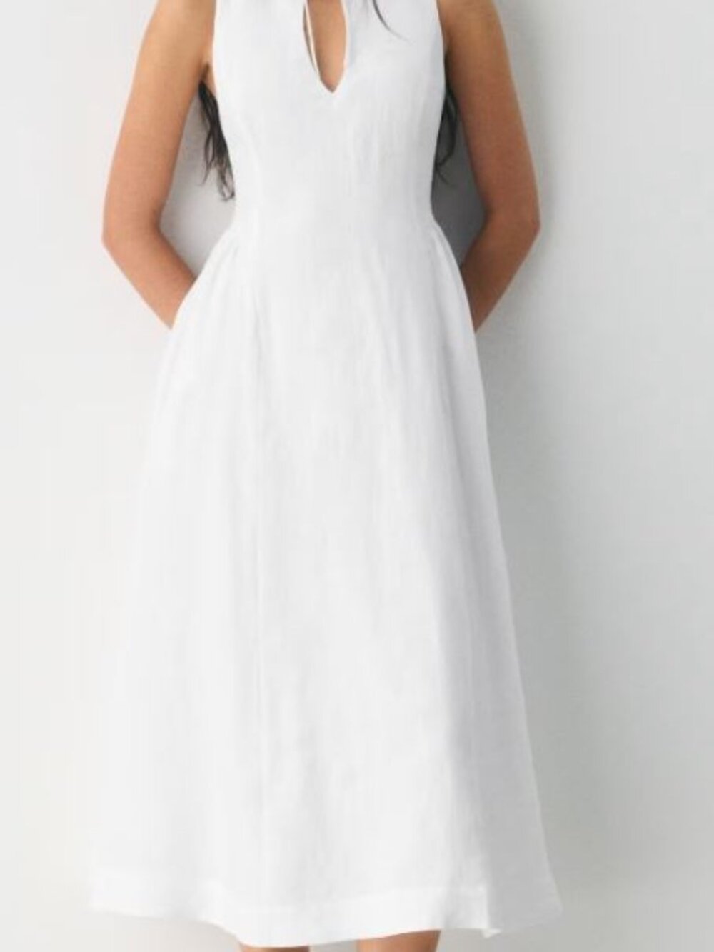 Aritzia white linen dress
